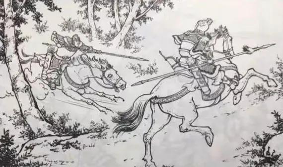 马腾与韩遂结为异姓兄弟，后来两人兵马有了摩擦，发生了几次战争，便互有戒备。
  