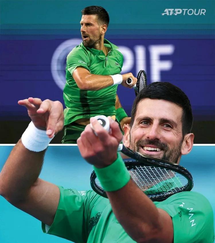 ATP1000迈阿密大师赛1/4决赛，德约科维奇2-0淘汰科达晋级四强。
在本场