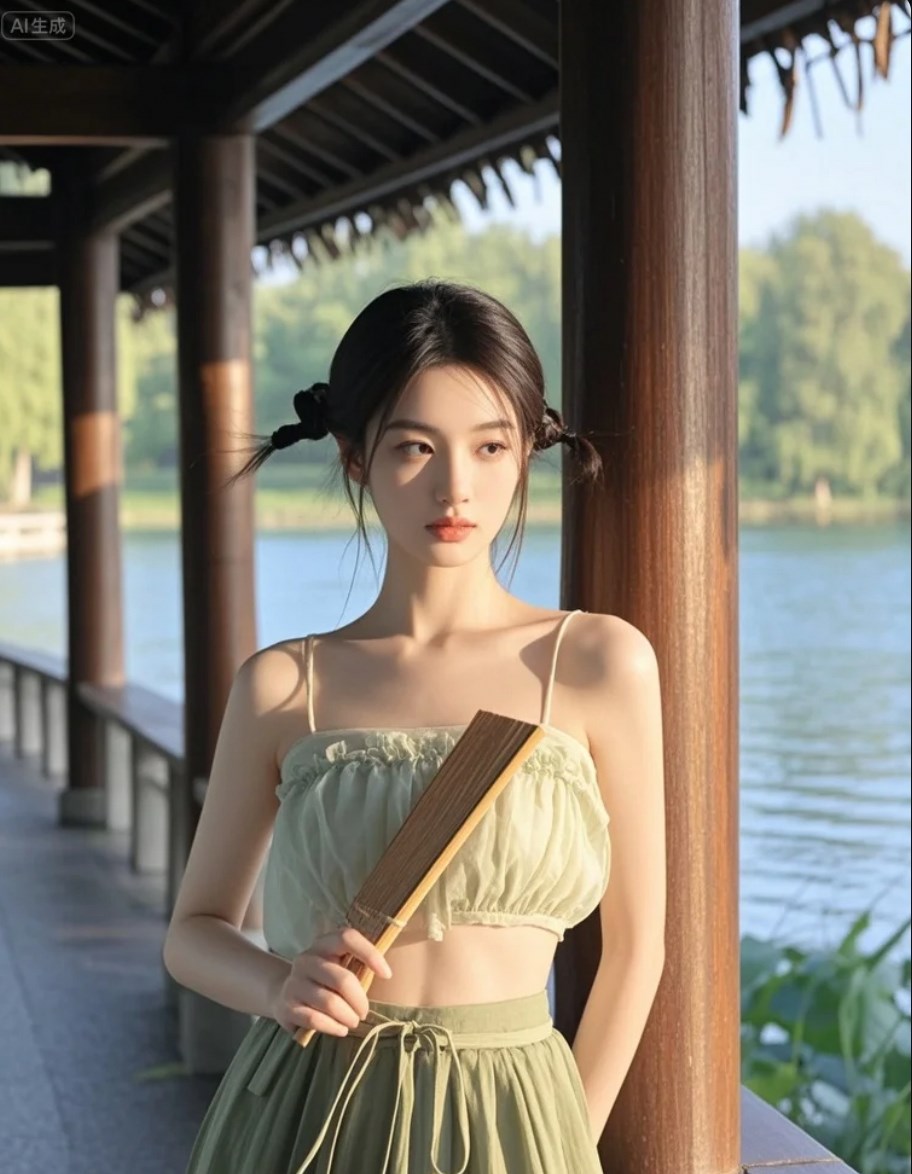 她的一举一动，像诗一样安静动人