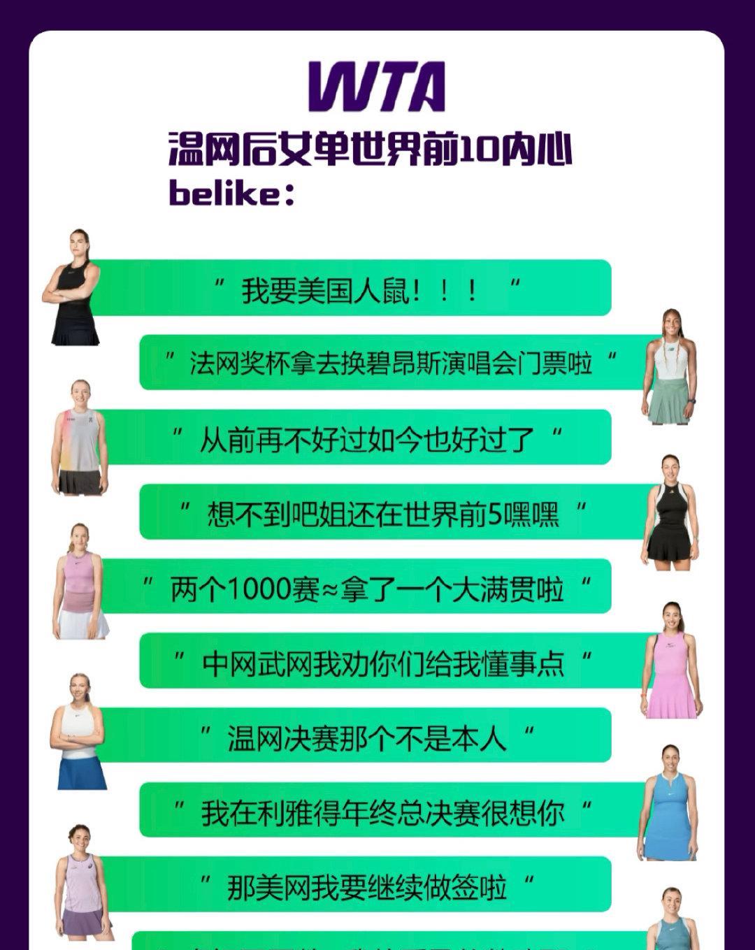 温网后wta世界前十内心be like：