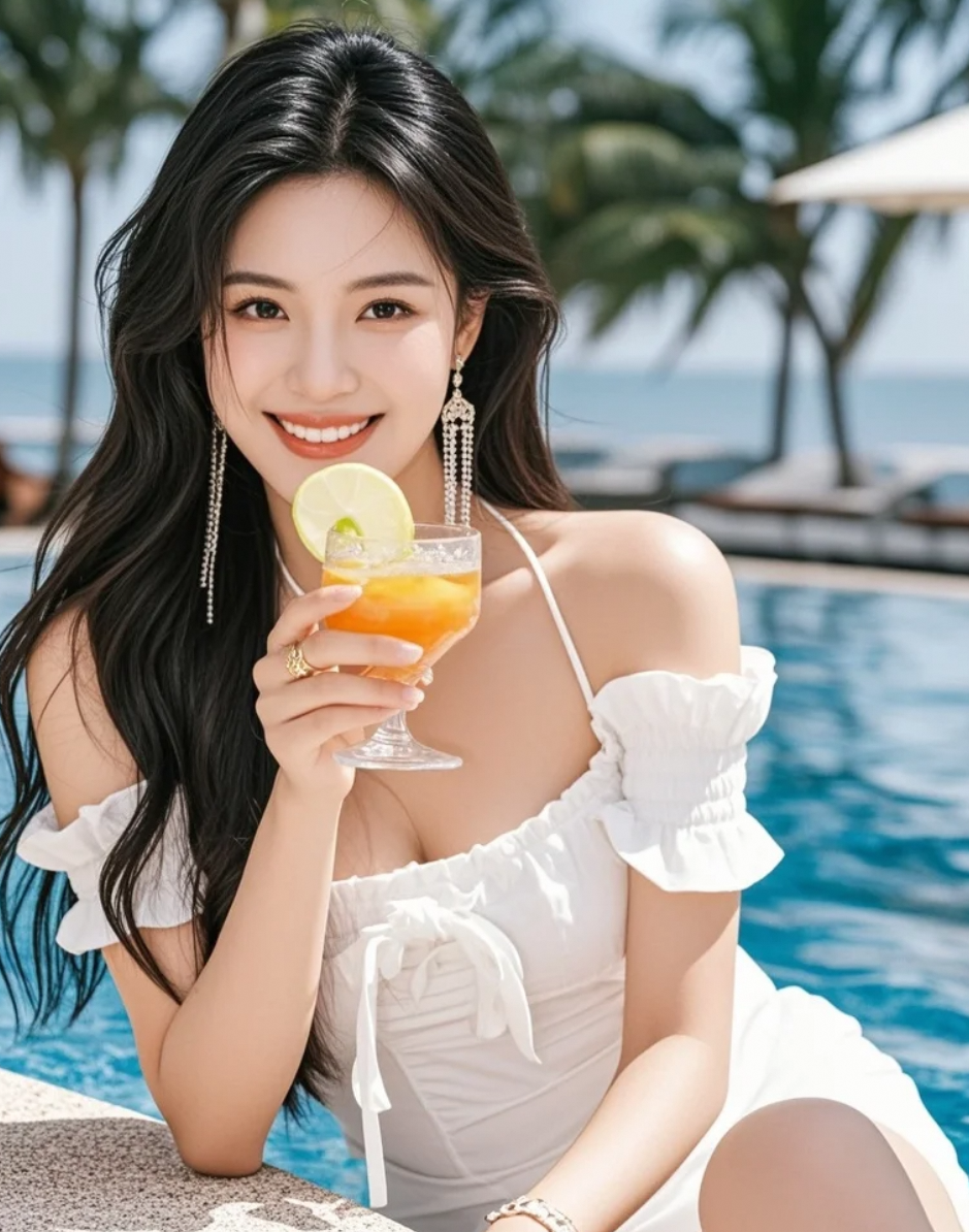 她的笑容，像极了夏天的第一口西瓜