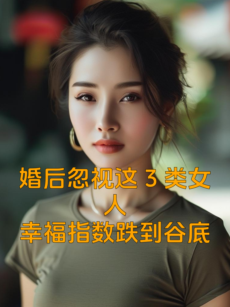 婚后忽视这3类女人，幸福指数跌到谷底