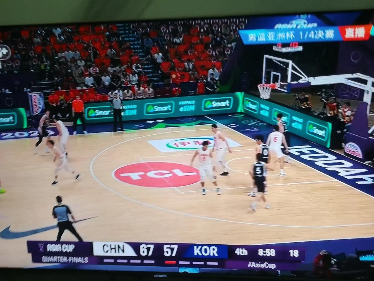 亚洲杯中韩男篮战再一次证明胡明轩是真不行！
中国男篮8分险胜韩国队进入4强，可以