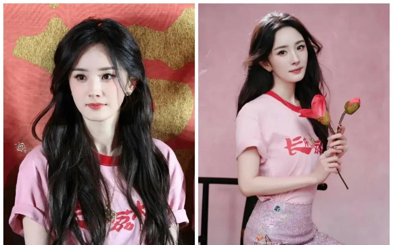 别再骂杨幂装嫩了。穿个粉色的衣服怎么就装嫩了？你们看看她这个状态，跟赵丽颖、迪丽