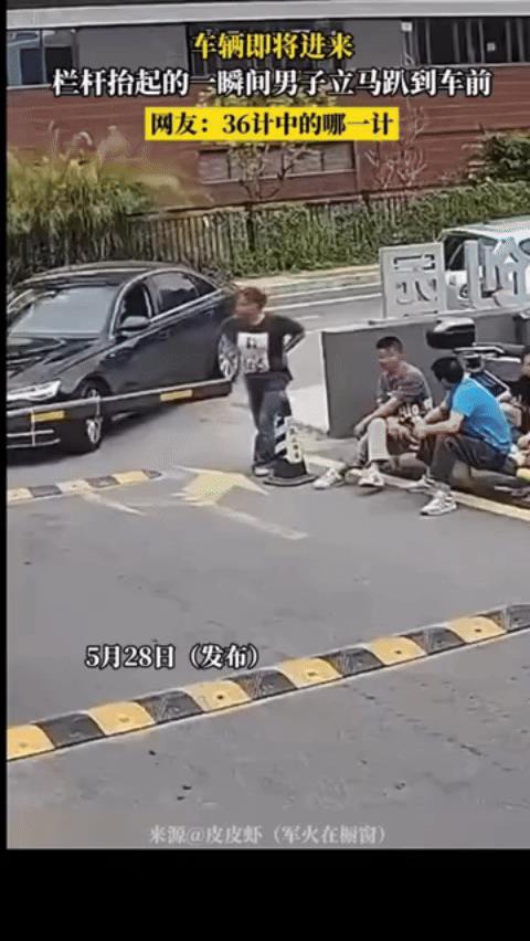 这瓷碰的，嚣张啊！到底是年轻人，头脑比较好用，选的位置真是好，这比在马路上选车安