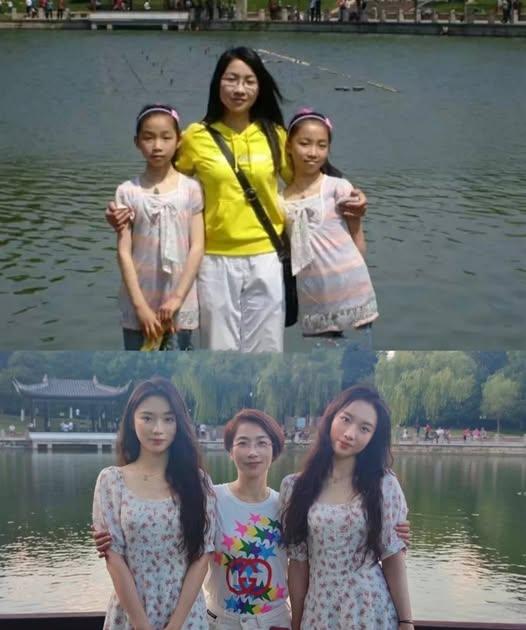 15年的光景，妈妈变矮了，女儿们变高了