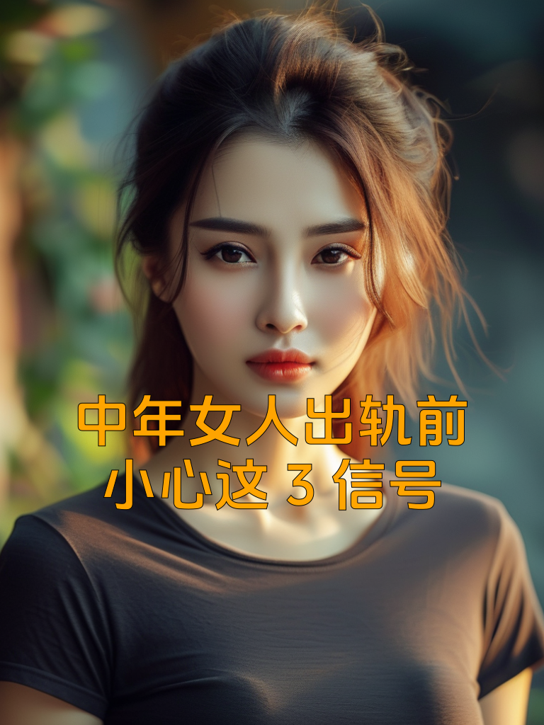 中年女人出轨前，小心这3信号