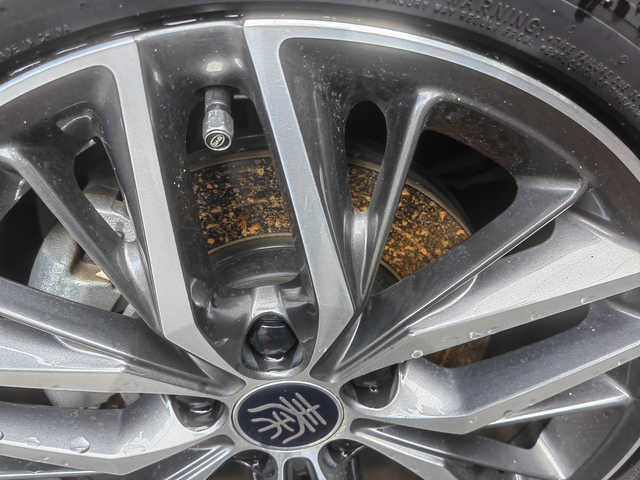 比亚迪秦plus
车子就放了一晚停车场，轮毂子就生锈了，比亚迪这质控堪忧啊