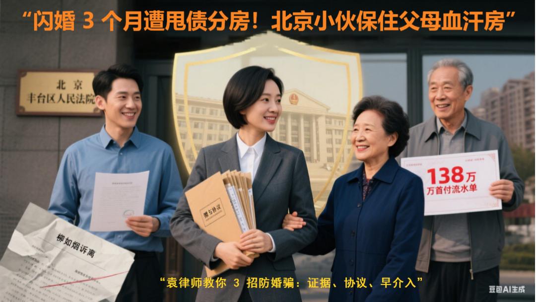 北京闪婚闹剧：她婚内欠巨债还抢证诉离分房，袁律师如何帮他保住父母半生积蓄？
