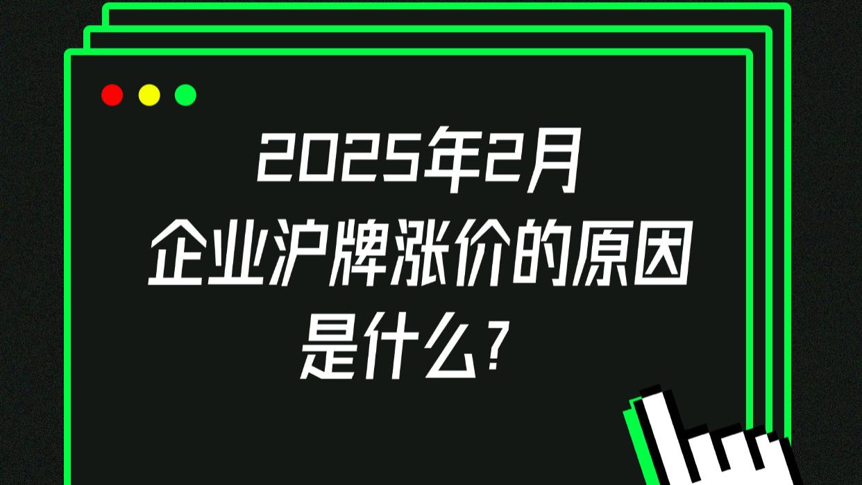 2025年2月企业沪牌涨价的原因是什么？