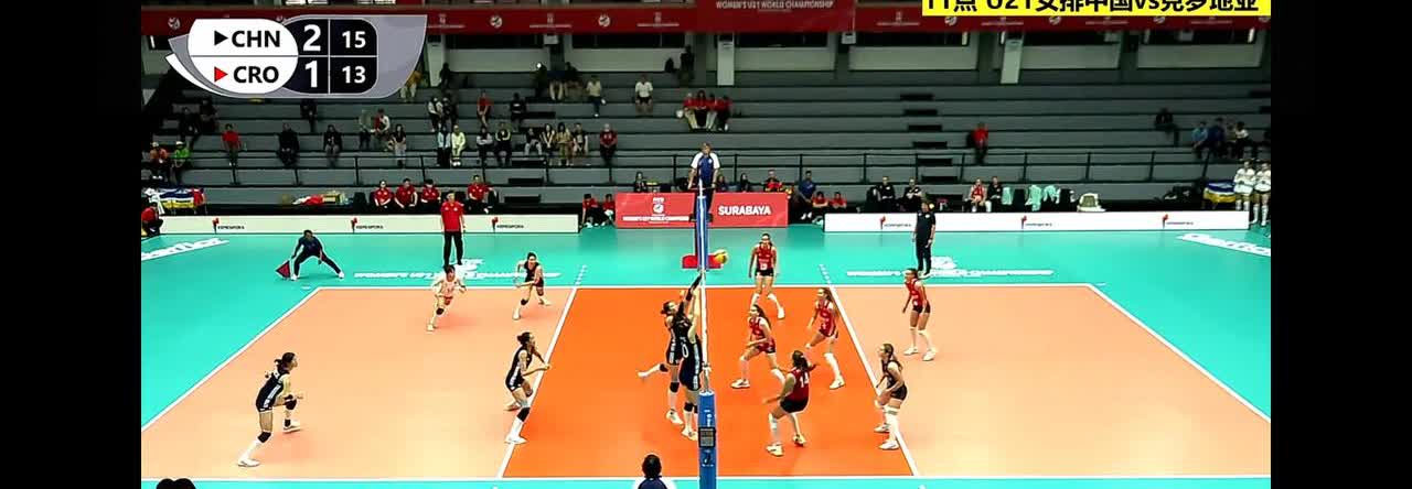 8月7日，在U21女排世锦赛小组赛第一场比赛中，中国女排以23：25、25：23