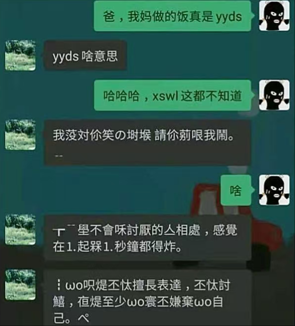 我玩火星文的时候你还不知道在哪呢