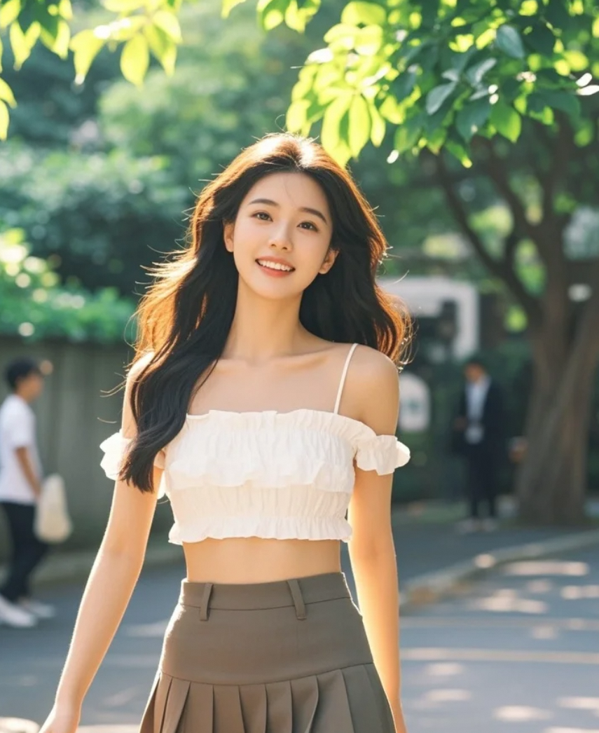 她用微笑温暖了整个校园