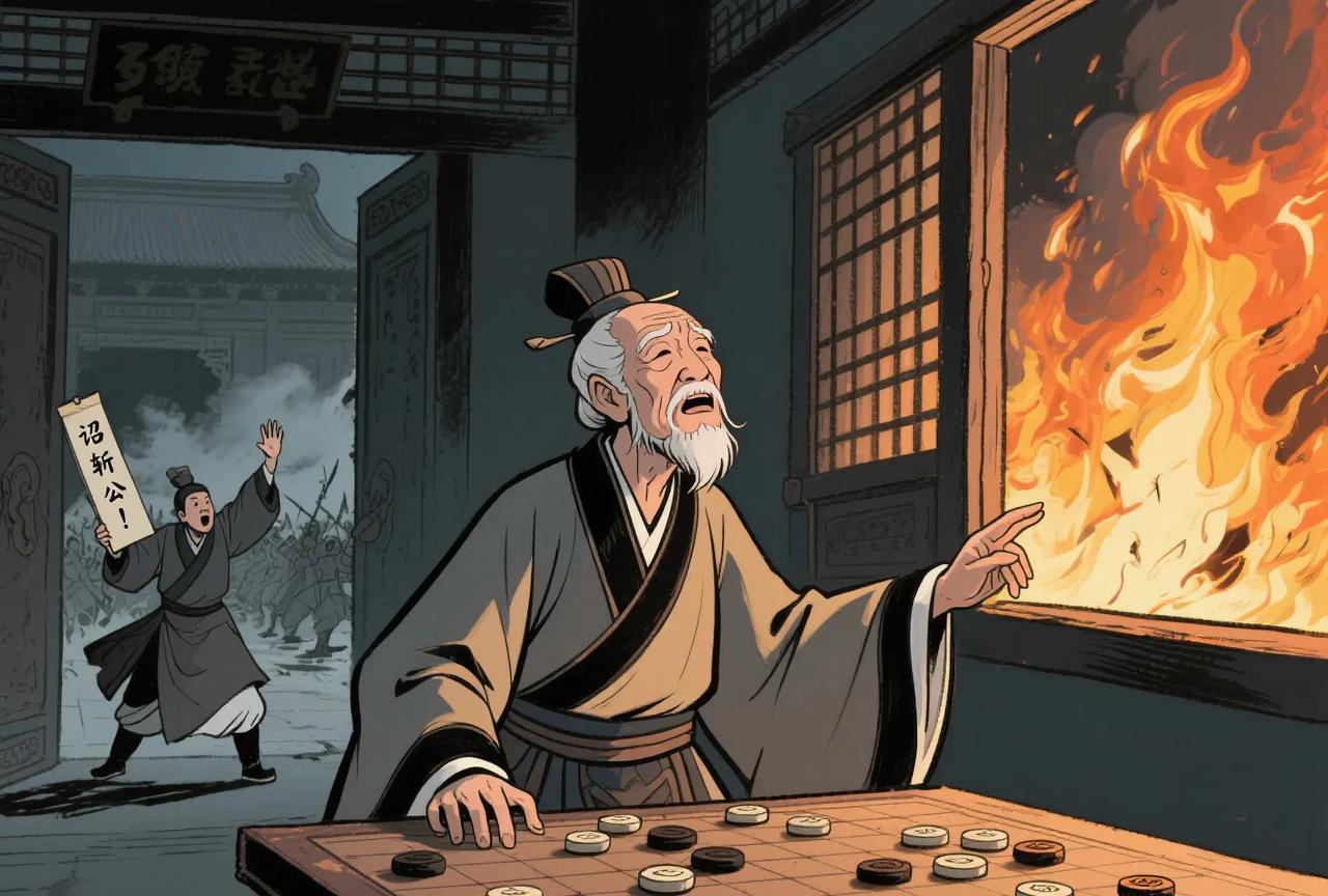 永康元年，69岁的宰相张华正在棋盘，窗外骤起火光。赵王司马伦的叛军已攻破宫门，贾