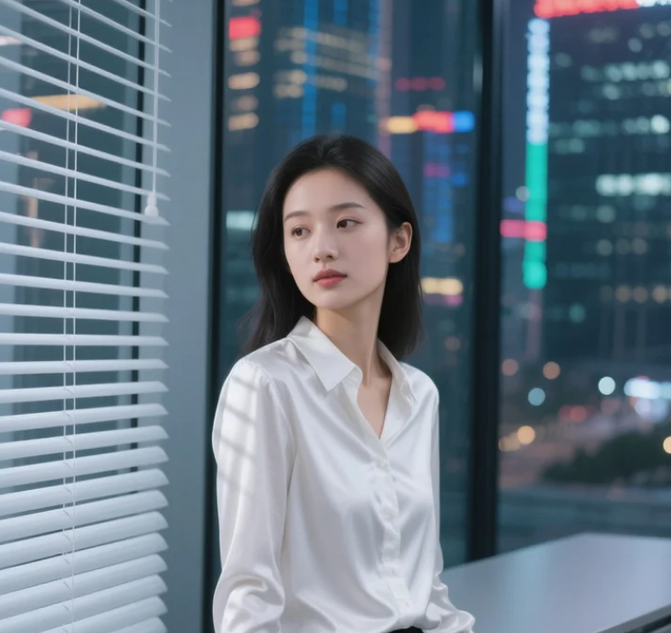 身边是文件和电脑，窗外是梦想和远方。