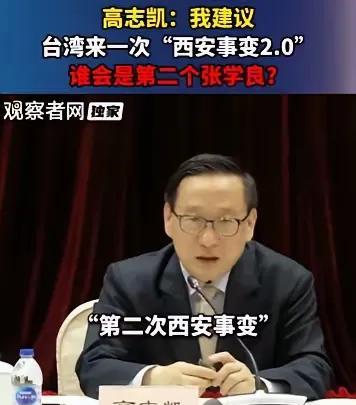 高志凯先生建议台湾来一次“西安事变2.0”，实在是拯救岛上2300万民众的肺腑之