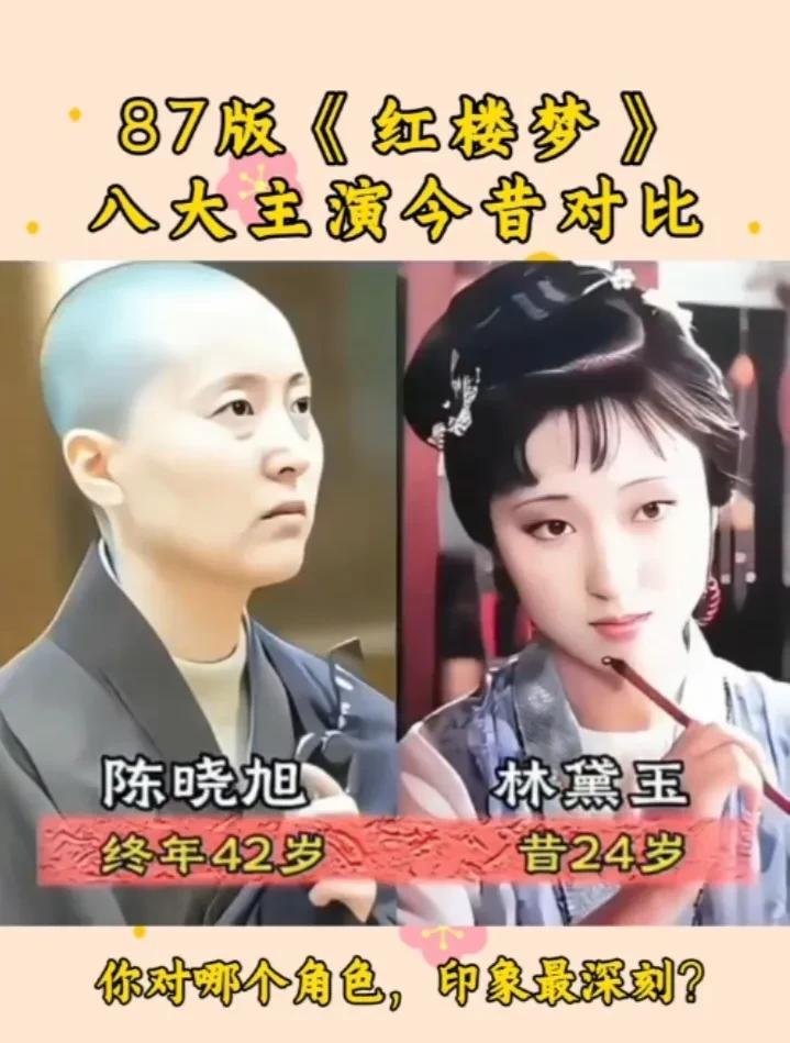 87版《红楼梦》8大主演今昔对比。