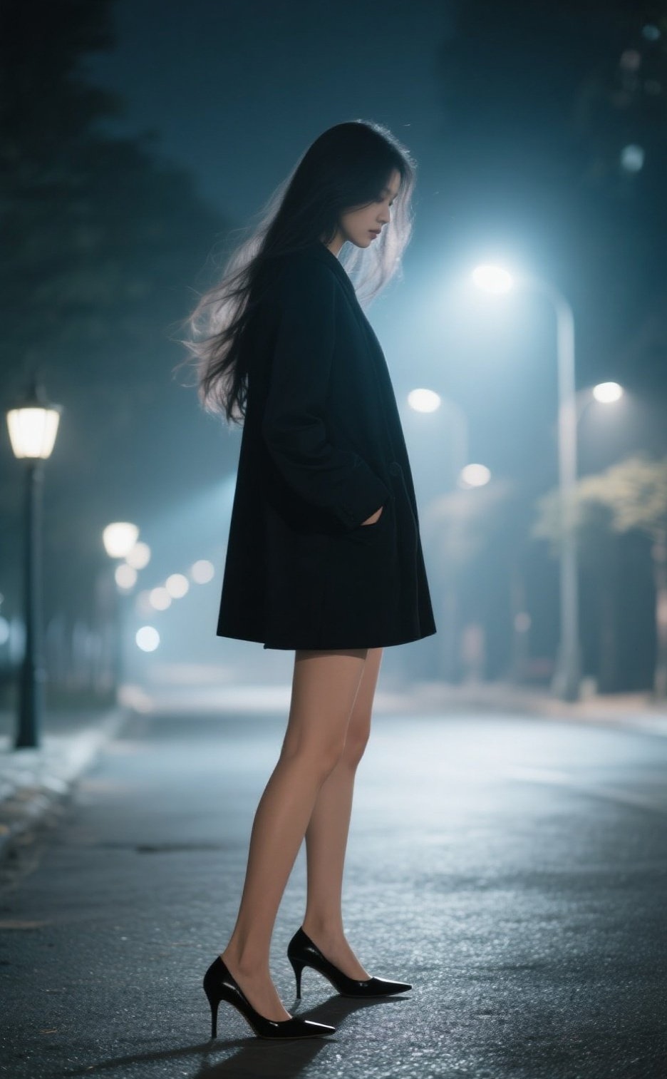 美眉长腿高跟鞋，每一步都是风景线