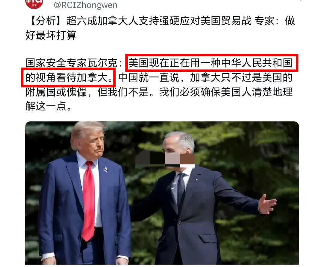 加拿大在中国的帮助下正确认识了自己。

加拿大媒体报道，加拿大国家安全专家瓦