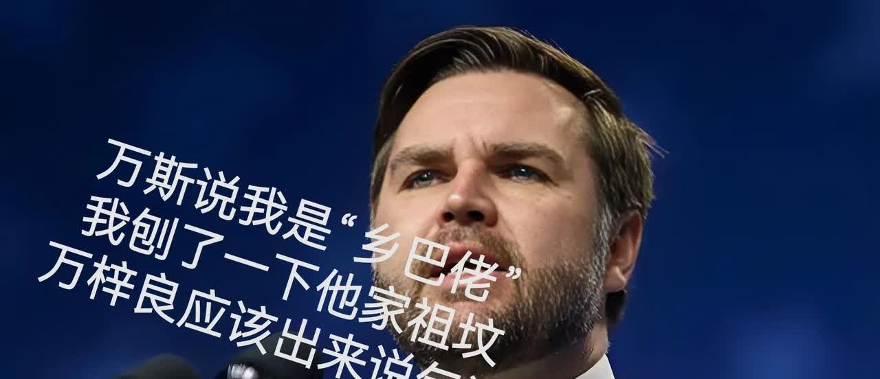 万斯说我是"乡巴佬"
我刨了一下他家祖坟
他妈是他妈
我觉得万梓良应该出来