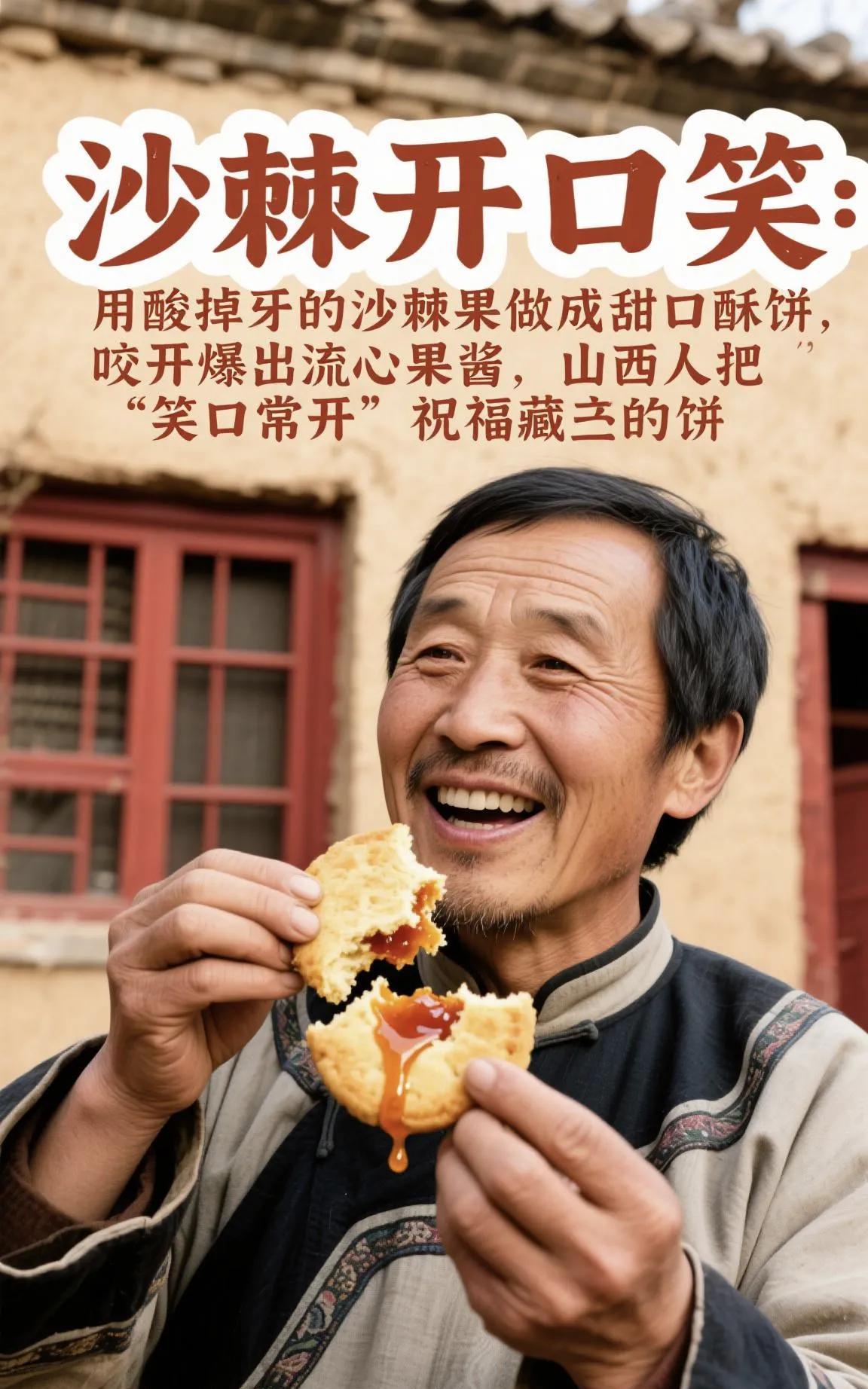 山西人把“笑口常开”融入点心！这道甜品的秘密，竟让宋美龄当场命名？
一口咬开的“