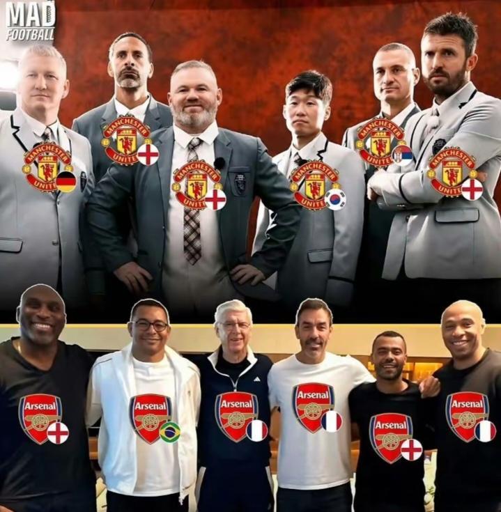 曼联vs阿森纳，二十多年前的英超最强对决再现，出席了韩国首尔的元老球星友谊赛，有