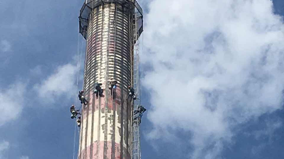 烟囱局部维修项目圆满竣工 局部维修保整体安全