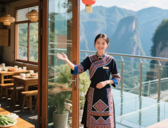 张家界玻璃栈道观景台配套土家三下锅