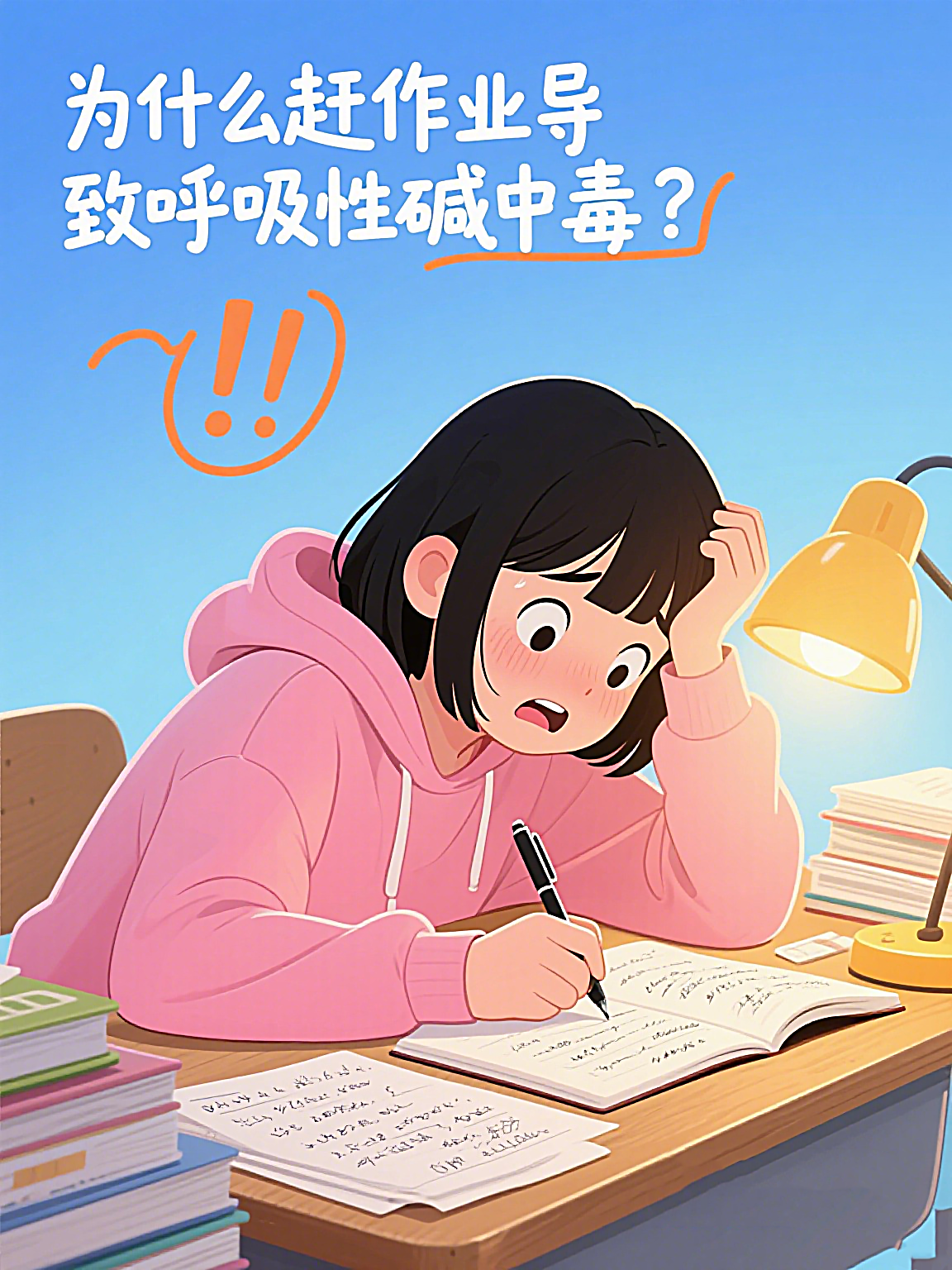为什么赶作业导致呼吸性碱中毒？