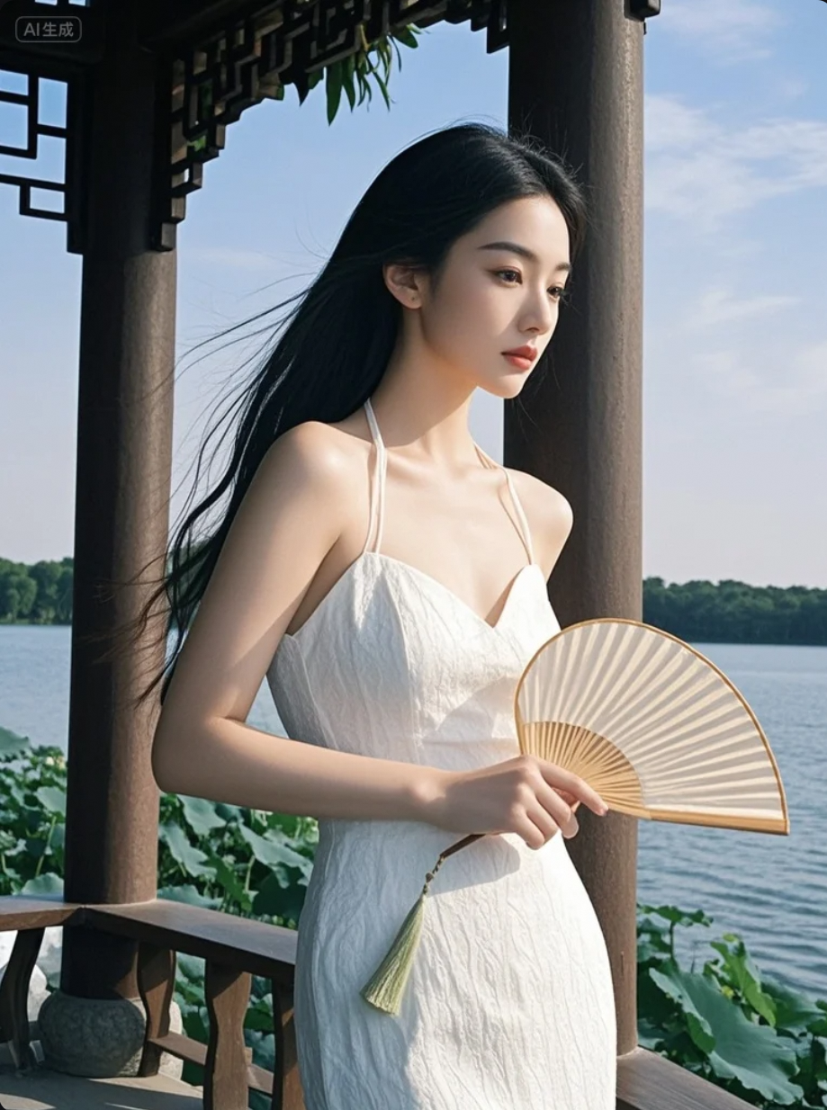 她的美，是视觉的享受，也是心灵的触动