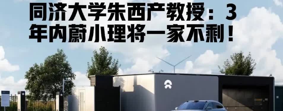 暴论还是先知？

同济大学汽车学院朱西产教授认为，国内造车新势力“蔚小理”三