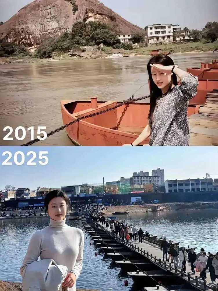 十年前的少女，十年后成熟不少。
