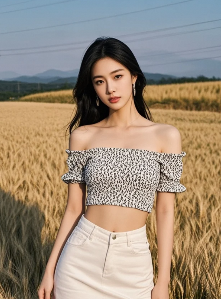 她闭目感受风，仿佛整个金色的宇宙都在她呼吸间流转。