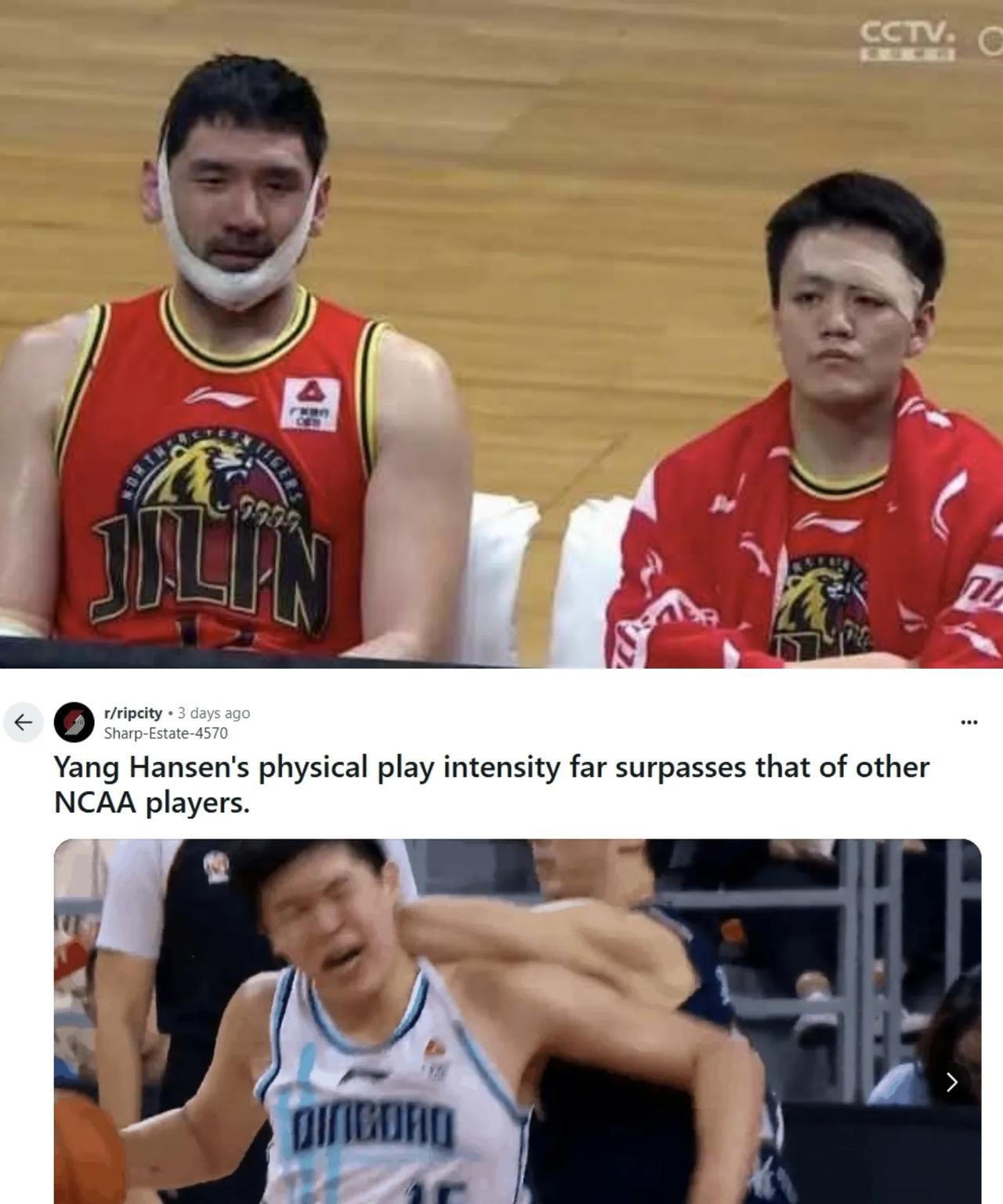 CBA别的不行，对抗可是相当的顶级！
开拓者球迷：无需担心杨瀚森适应不了NBA的