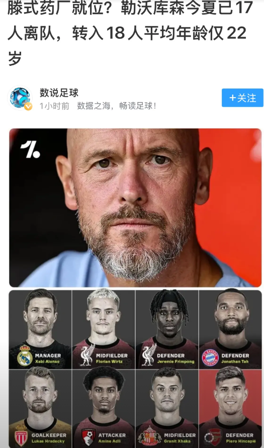 主帅走人就瓦解，哈维·阿隆索一离开勒沃库森队，就变成这个样子，怎一个悲凉了得。