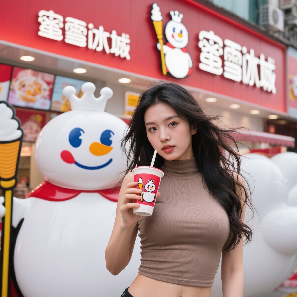 手拿蜜雪的小仙女，是不是你的理想型？