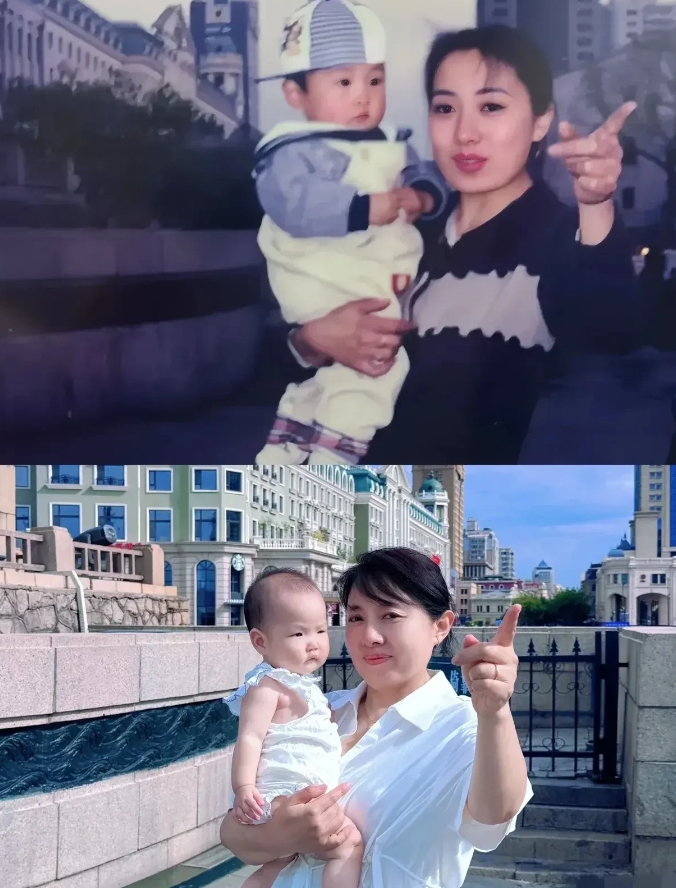 28年时间，阿姨颜值一直在线。

怀中的女儿变成孙女。[捂脸哭][捂脸哭][捂脸