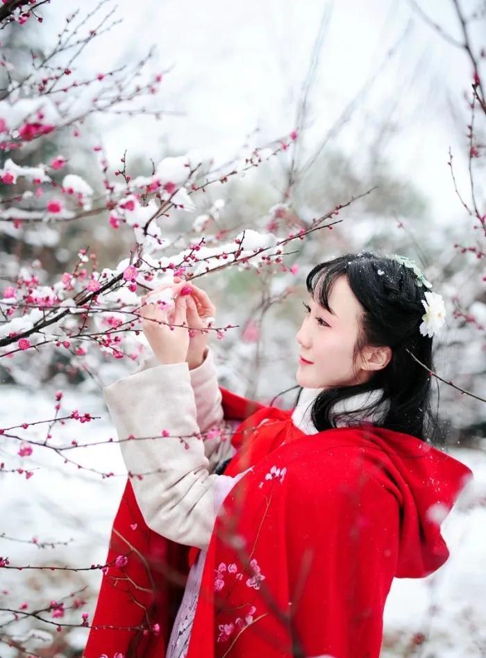 上联：踏雪寻梅影
下联：？