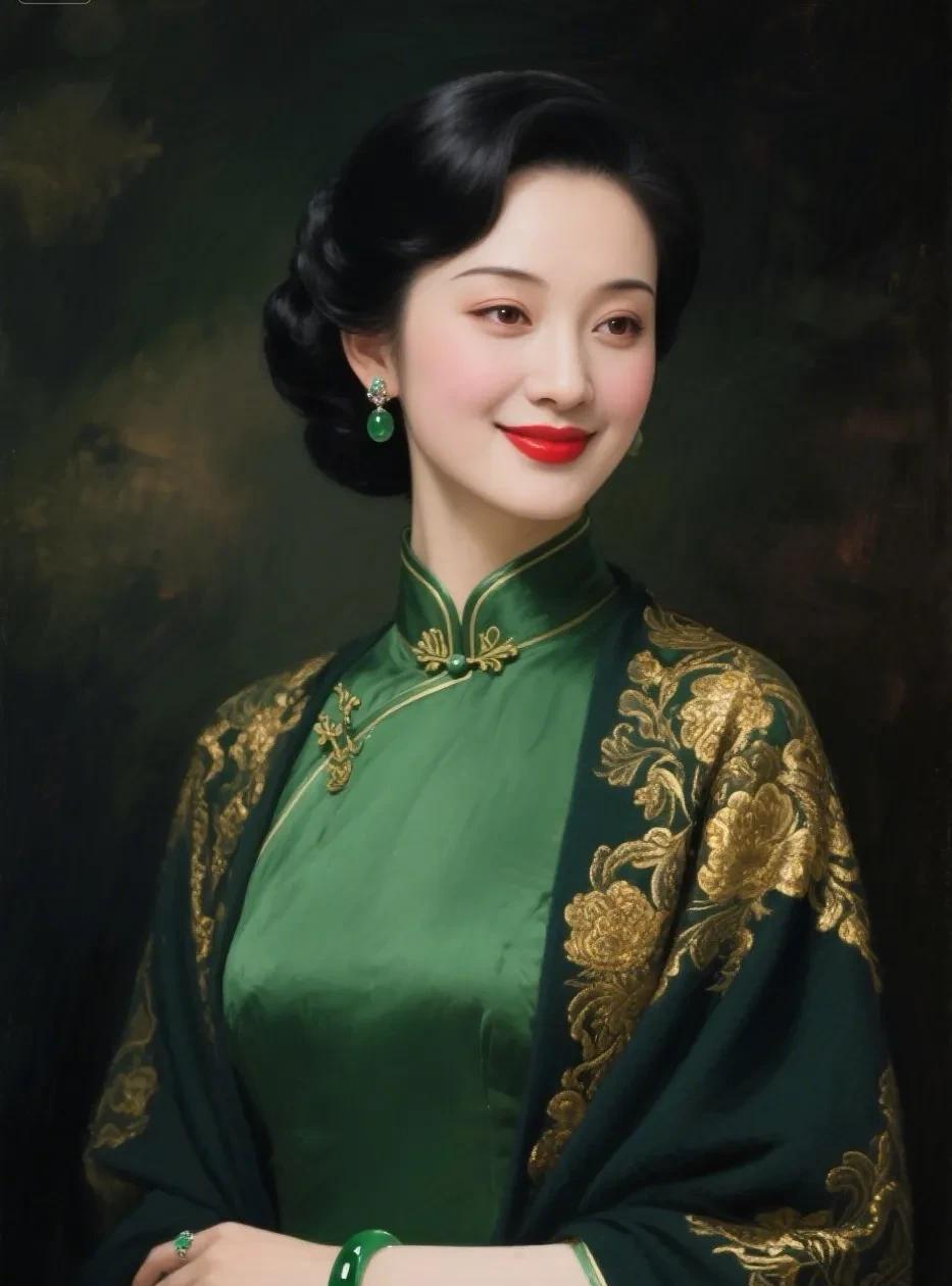 这样的女人，也就只能在画上看到，生活中根本找不到。
生活中40岁左右的女人，已经