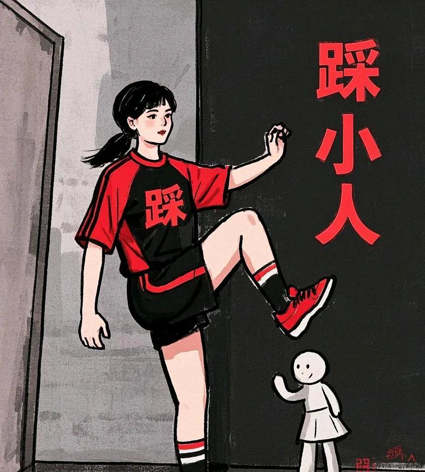 踩小人嘞踩小人！
踩得那龟孙儿鞋底冒火星！
左边踩个偷油鼠，右边碾碎白眼狼，
脚