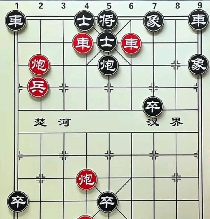 公园的实战中局，一位公园的老大爷走出天外飞仙的一招，看这水平不一般，如下图：①有