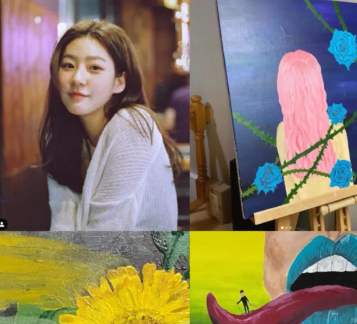 韩国女明星真得好可怕！这么恐怖的画，金赛纶画了，崔雪莉也画了，荷拉也画了。。。
