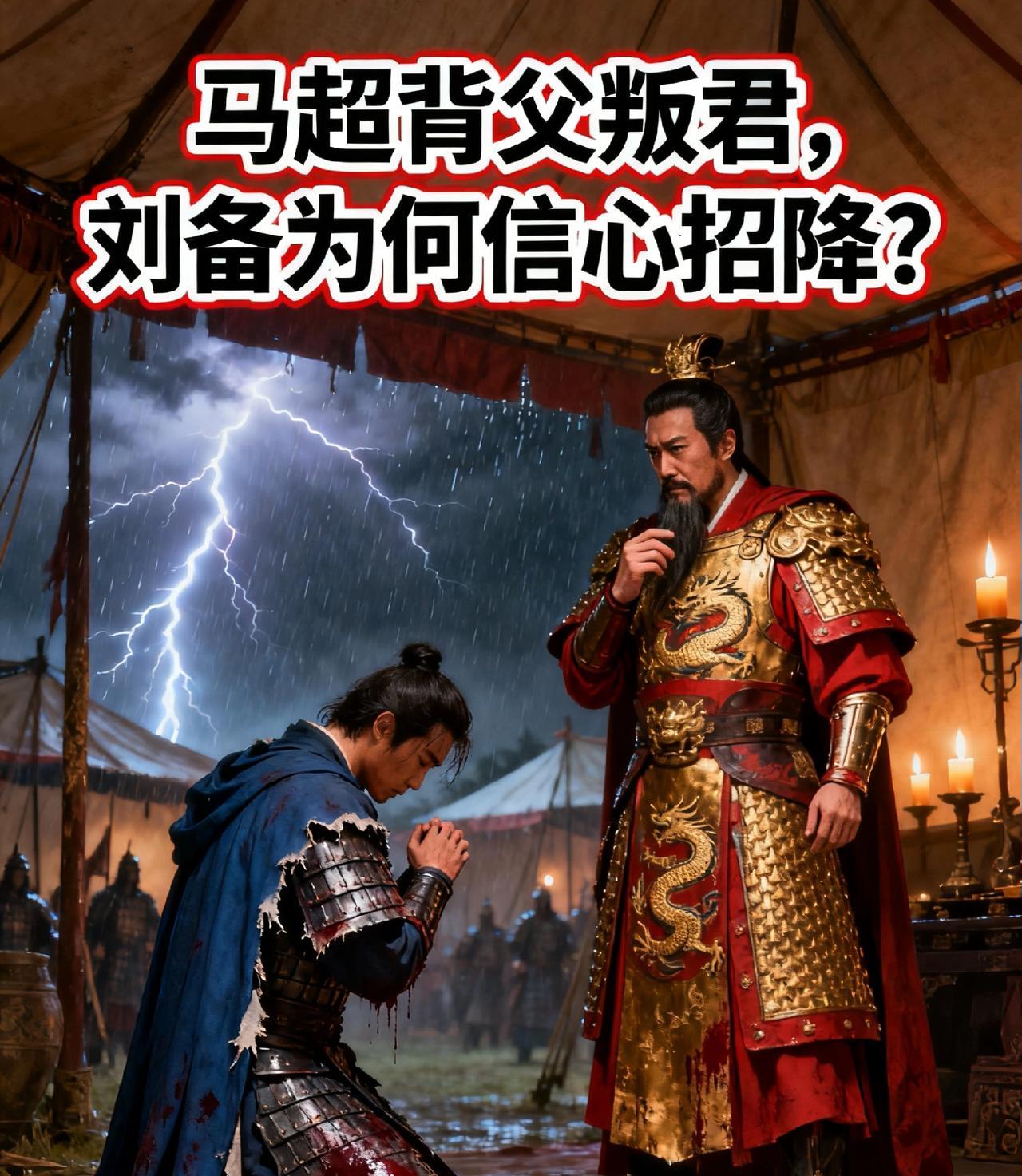 马超背父投敌，害自己全家被杀，刘备为啥还费心招揽，封他五虎将？
最近看三国，被个