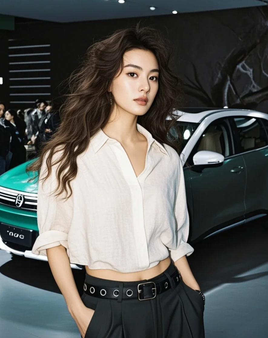 美女配豪车，这才是视觉盛宴