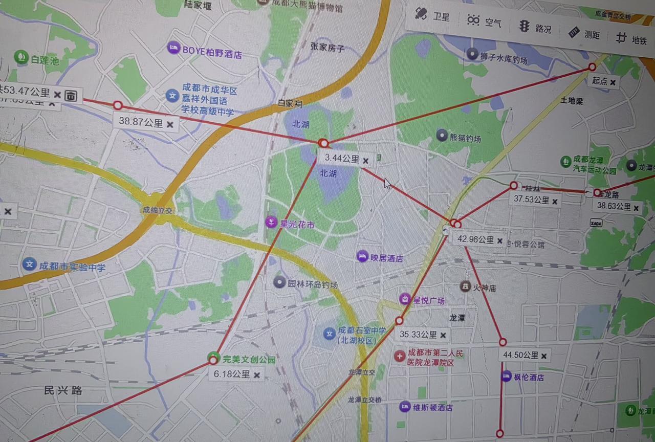 成都地铁15号线自制规划图
线路名称：成都地铁15号线
起止点：土地梁-天府站