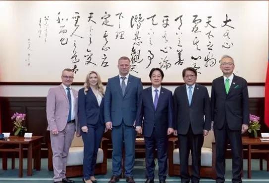 赖清德今天在办公地与欧洲议员代表（来自拉脱维亚，瑞典等国）交谈时表示，妄想与欧盟