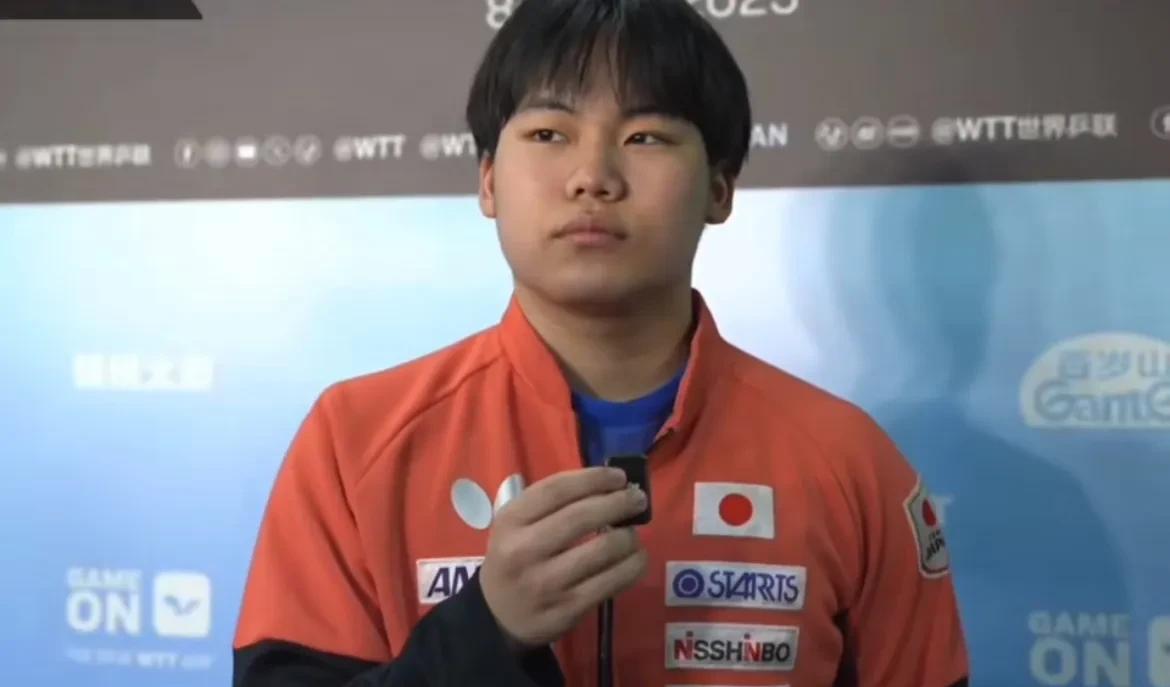 #乒乓球#问：夺冠之后现在的心情呢？为什么还是没有笑容呢？
松岛辉空：现在心情还