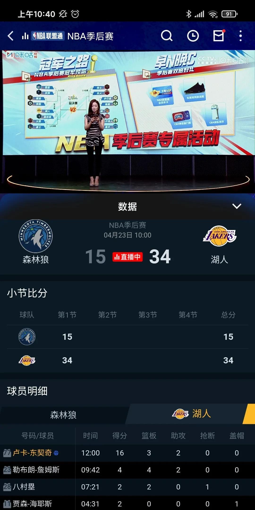#第一节，湖人领先19分！大概率拿下了！3点变化凸显冠军底蕴！# 
湖人第一节就