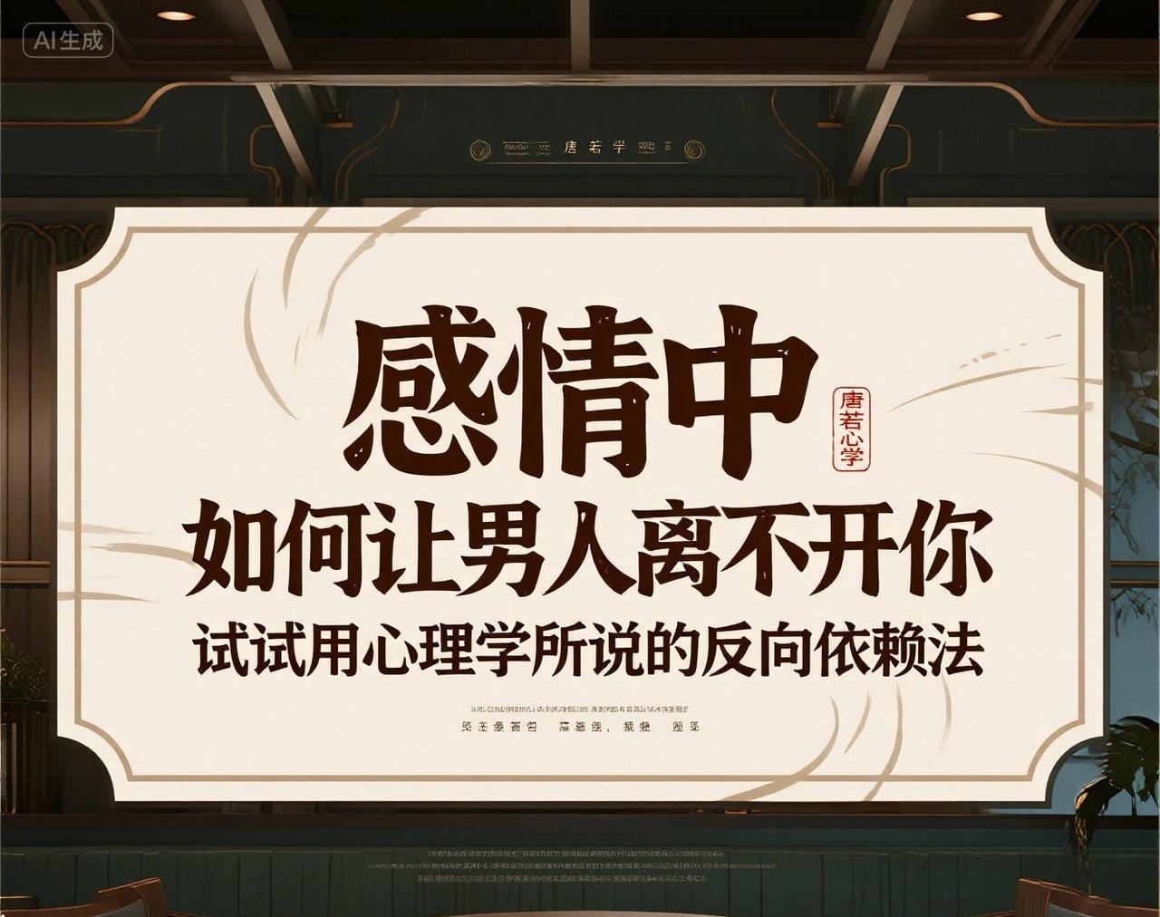 感情中，如何让男人离不开你？可以试试心理学所说的“反向依赖法”。
适当的独立，给