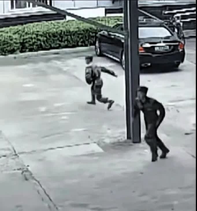 胆大包天！浙江金华，2名武警巡逻时听到呼救声，二话不说就冲过去。

只见一男